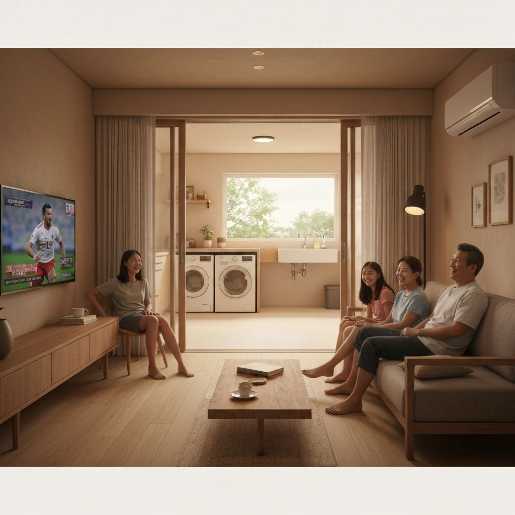 Modern Indian living room with Marcoplus+ appliances