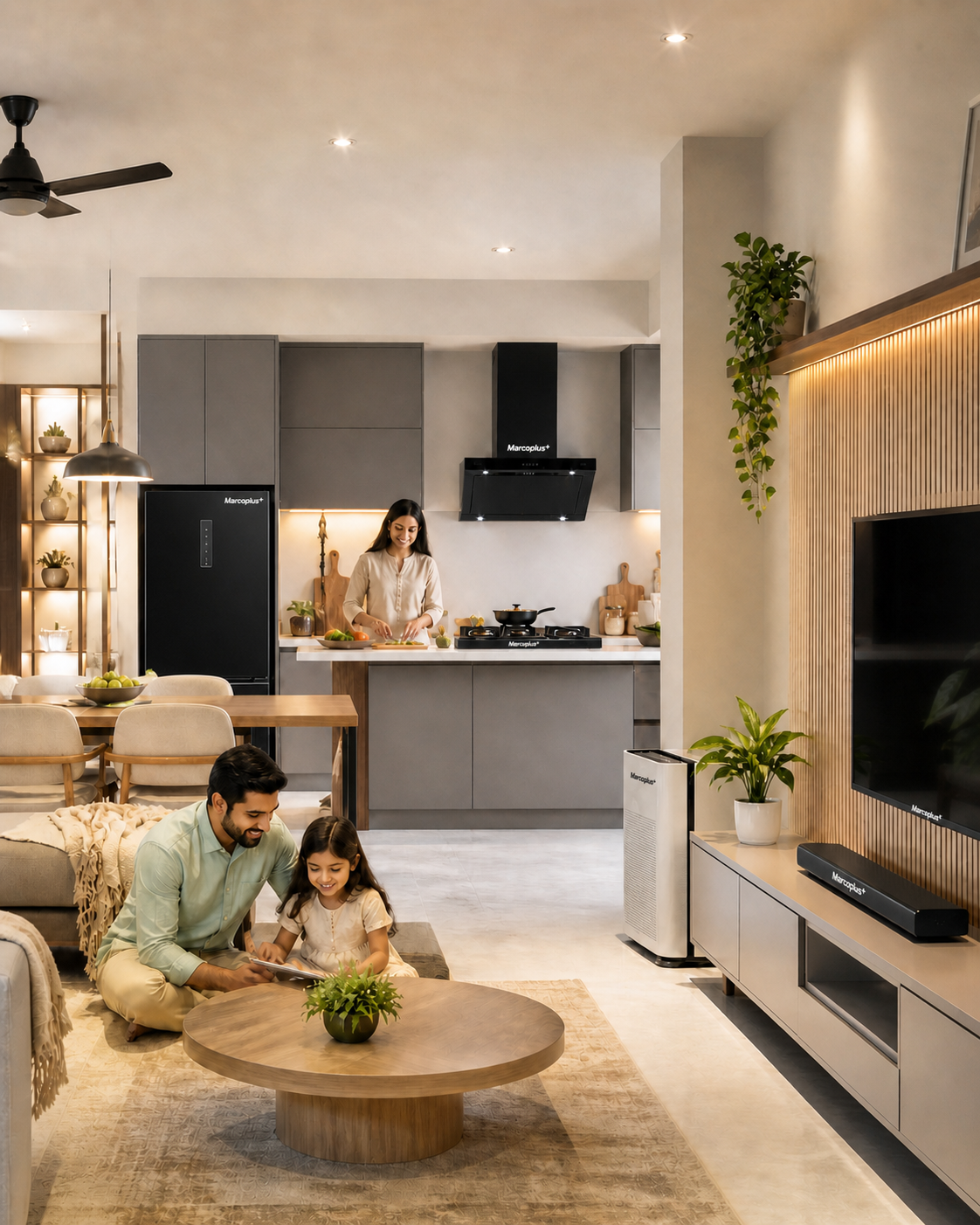 Modern Indian home featuring Marcoplus+ products placeholder